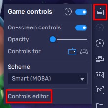 Controls editor BlueStacks